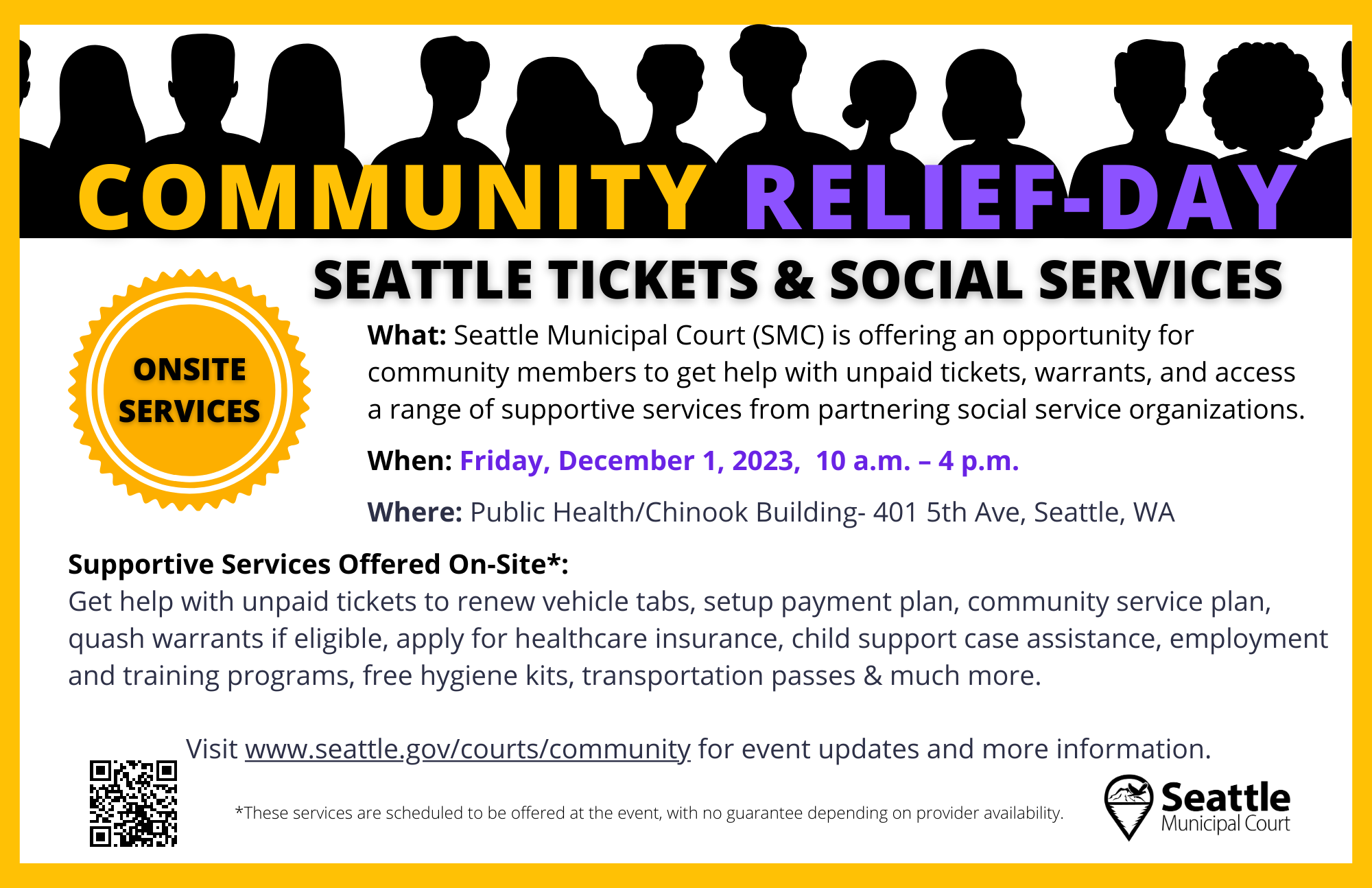 Community Relief Day flyer