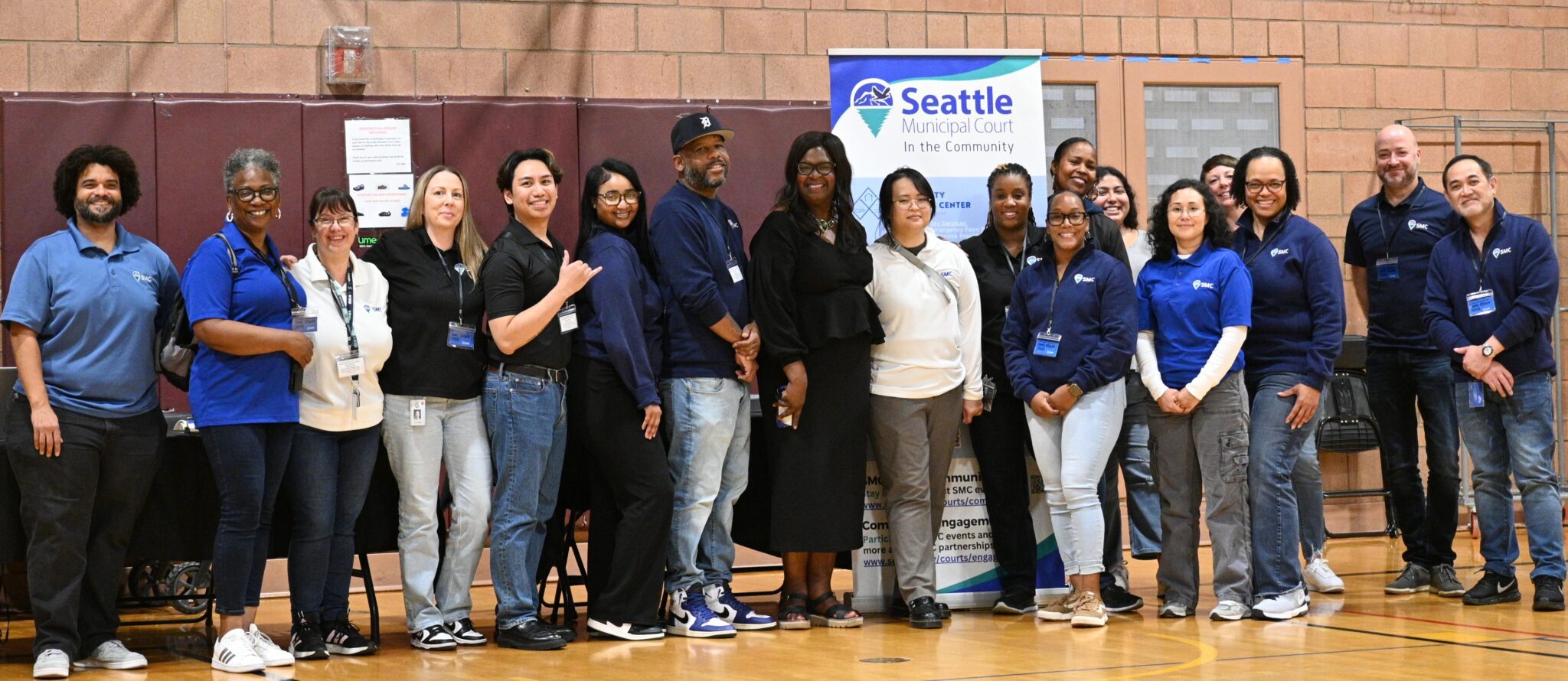 Seattle Municipal Court staff and Presiding Judge Anita Crawford-Willis (center) at the court's 2025 Community Resource Day.